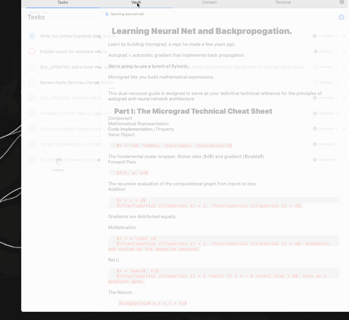 Sol Unified in action